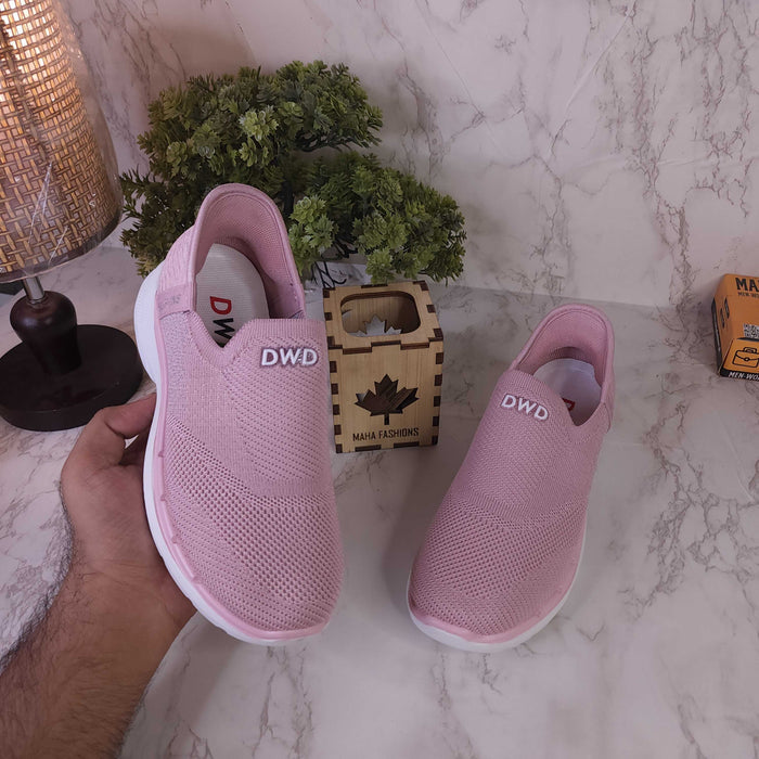 Women Pink Slip On Sneakers - Maha fashions -  Women Footwear