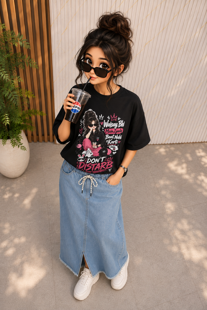 Women’s Don’t Disturb Drop Shoulder Oversized T-Shirt