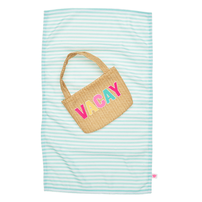 Woven Vacay Tote and Towel Set