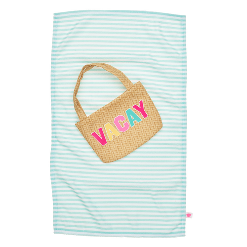 Woven Vacay Tote and Towel Set