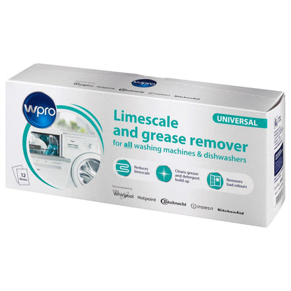 WPRO Limescale And Grease Remover / Descaler  Washing Machine and Dishwasher (Pack Of 12) DES121 |  C00424828
