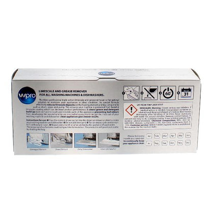 WPRO Limescale And Grease Remover / Descaler  Washing Machine and Dishwasher (Pack Of 12) DES121 |  C00424828