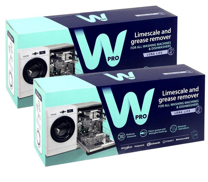 WPRO Limescale And Grease Remover / Descaler  Washing Machine and Dishwasher (Pack Of 12) DES121 |  C00424828