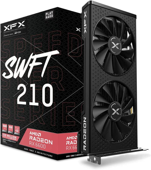 XFX Speedster SWFT 210 Radeon RX 6600 CORE Gaming Graphics Card With 8GB GDDR6 HDMI 3xDP AMD RDNA 2 RX66XL8LFDQ