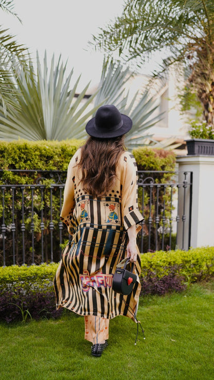 Yellow Cotton Silk Co-ord Set