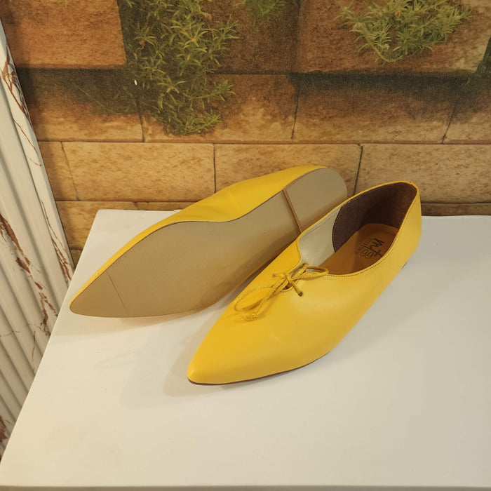Yellow Pointed Pumps in Flat - Maha fashions -  Women Footwear