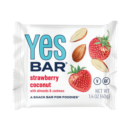 Yes Bar Strawberry Coconut Energy Bars - 6 Count