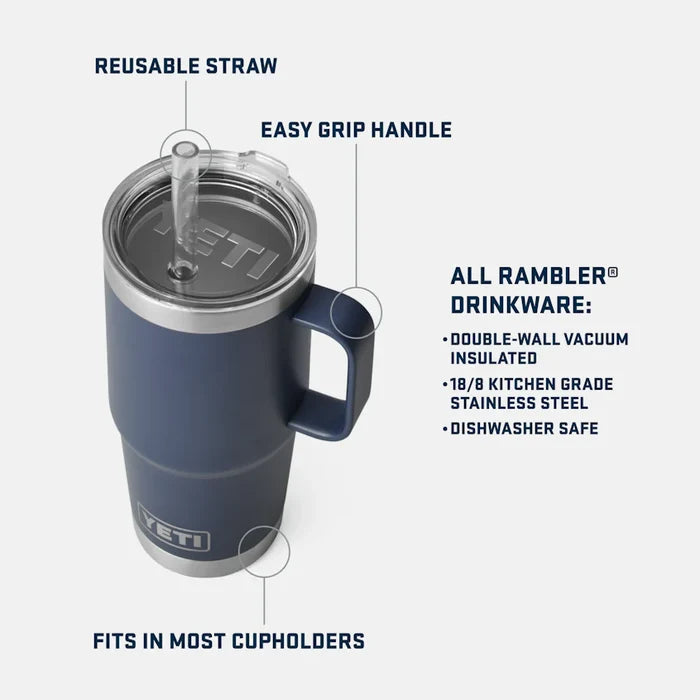 YETI 25oz Straw Mug Black