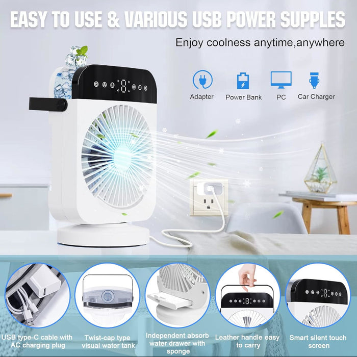 YOUNGTREE F8 USB Portable Air Conditioner Fan