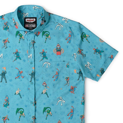 RSVLTS XS Marvel Marvel Friendly Neighborhood Spiderman "After-School Activities" _ KUNUFLEX Short Sleeve Shirt Marvel Friendly Neighborhood Spiderman "After-School Activities" _ KUNUFLEX Short Sleeve Shirt