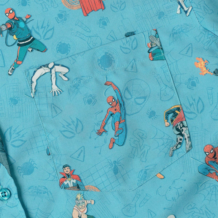 RSVLTS Marvel Marvel Friendly Neighborhood Spiderman "After-School Activities" _ KUNUFLEX Short Sleeve Shirt Marvel Friendly Neighborhood Spiderman "After-School Activities" _ KUNUFLEX Short Sleeve Shirt