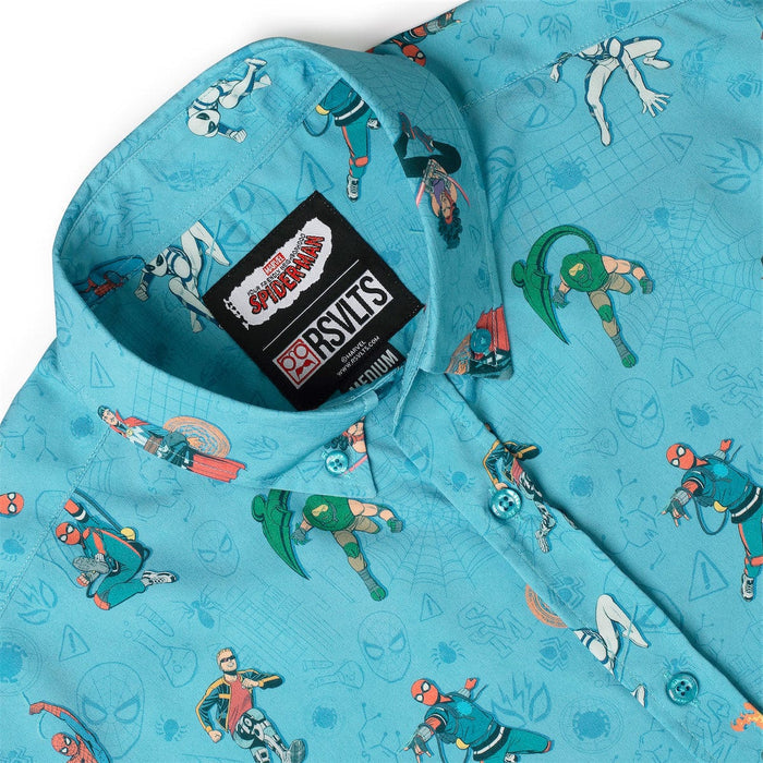 RSVLTS Marvel Marvel Friendly Neighborhood Spiderman "After-School Activities" _ KUNUFLEX Short Sleeve Shirt Marvel Friendly Neighborhood Spiderman "After-School Activities" _ KUNUFLEX Short Sleeve Shirt