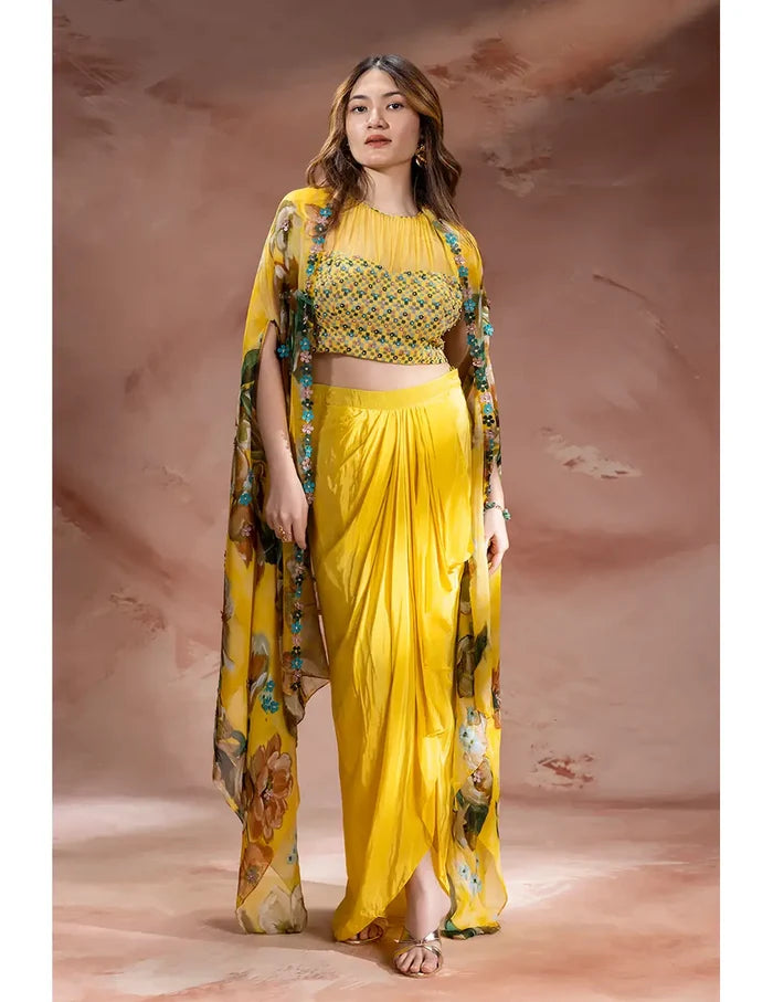 Zeya Drape Skirt Set
