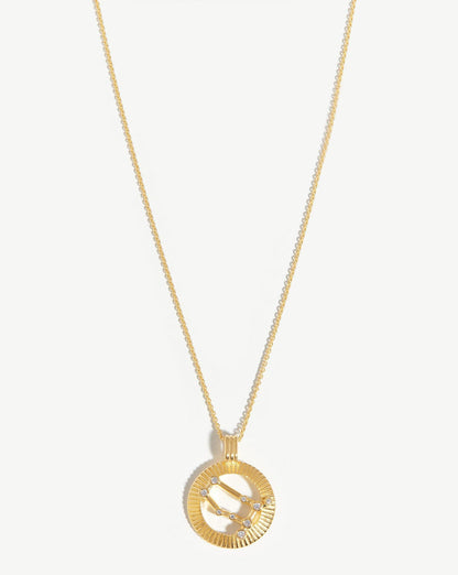 Zodiac Constellation Pendant Necklace - Gemini | 18ct Gold Plated Vermeil/Gemini Necklaces Missoma