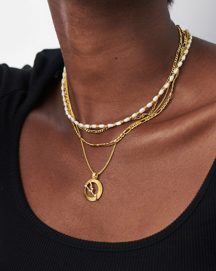 Zodiac Constellation Pendant Necklace - Taurus | 18ct Gold Plated Vermeil/Taurus Necklaces Missoma